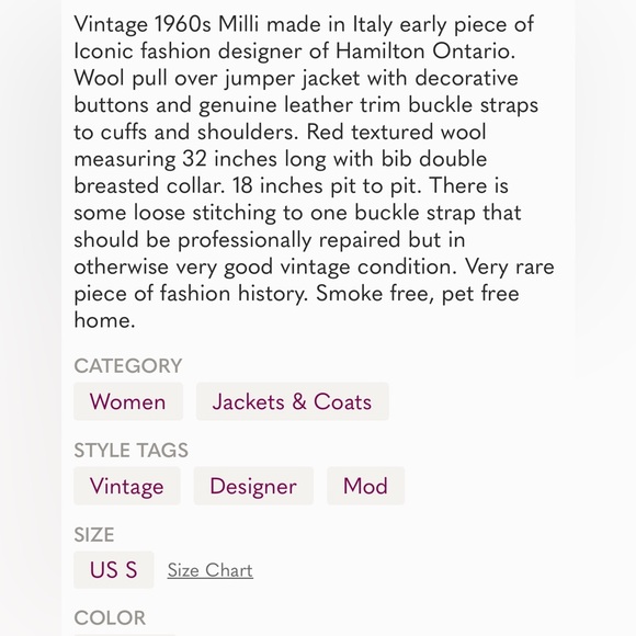 Vintage Iconic Milli Wool Button Jumper Jacket - Picture 16 of 16